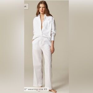 J. Crew Classic Pajama Pants in End on End Cotton 3X NWT plus size white